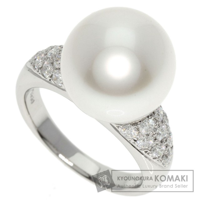 パール 真珠 ダイヤモンド リング・指輪 プラチナPT950 11.1g