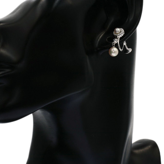 MIKIMOTO ミキモト アコヤパール 真珠 片方のみ イヤリング K18  