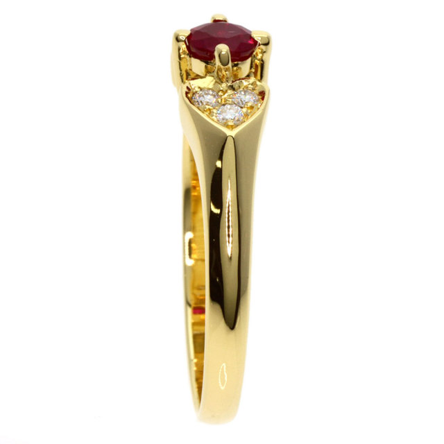 MIKIMOTO ミキモト ルビー ダイヤモンド ハートモチーフ リング・指輪 