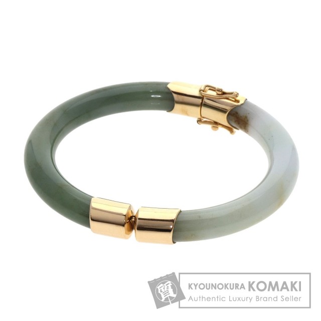 春帯彩翡翠バングル Lavender and green jade Bangle しっとりみずみずしい春帯彩