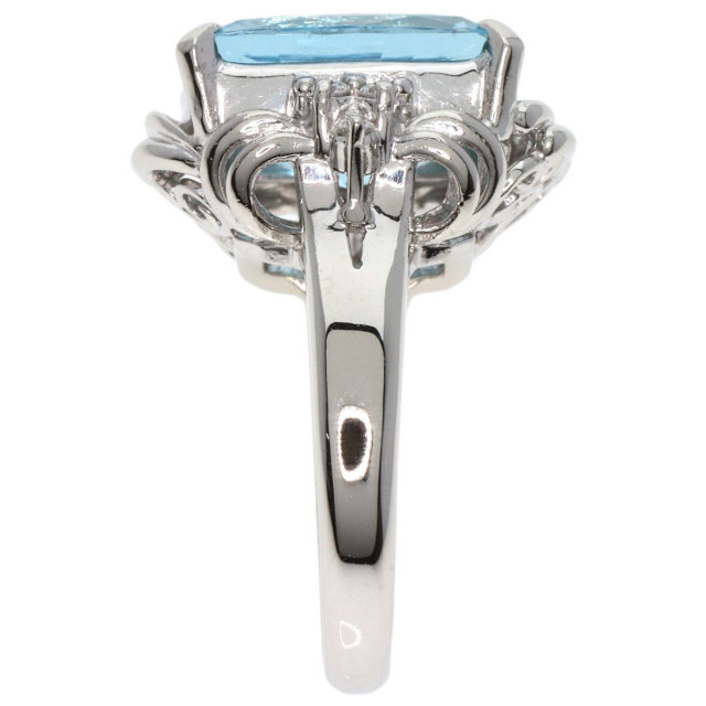 7.06ct アクアマリン ダイヤモンド リング・指輪 プラチナPT900 12.5g