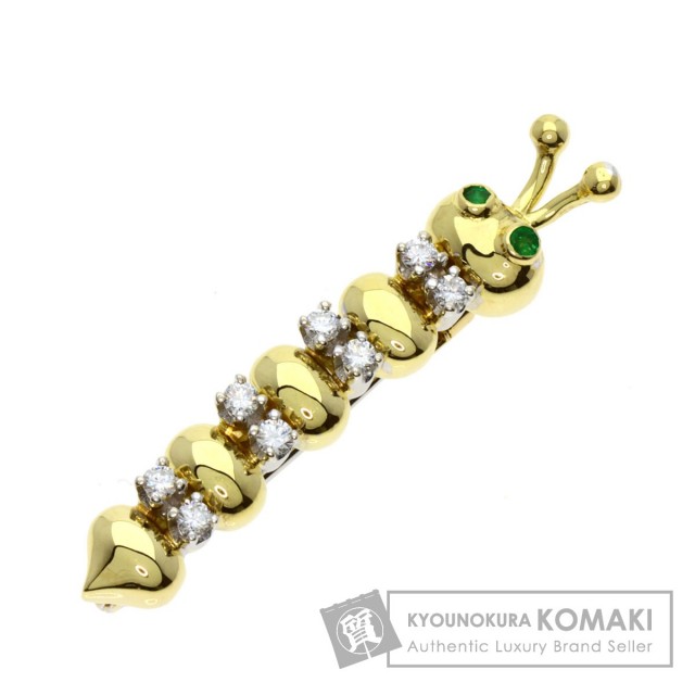 Ponte Vecchio K18ダイヤモンド0.28イエローゴールドブローチ