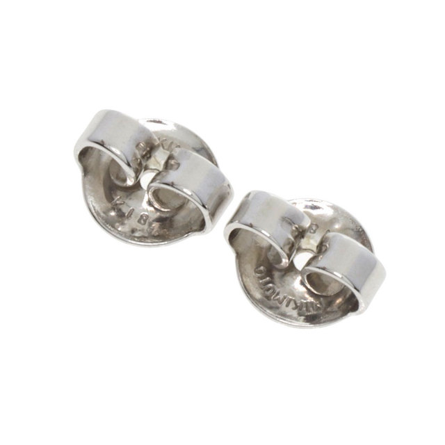 MIKIMOTO ミキモト ルビー スタッド ピアス K18ホワイトゴールド 