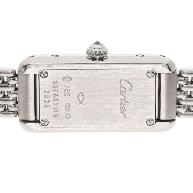 CARTIER カルティエ WB3026U3 タンクアロンジェ SM 腕時計 K18ホワイト