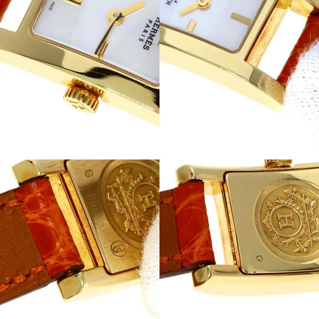 HERMES エルメス AC1.185 アルコル 腕時計 K18イエローゴールド/革