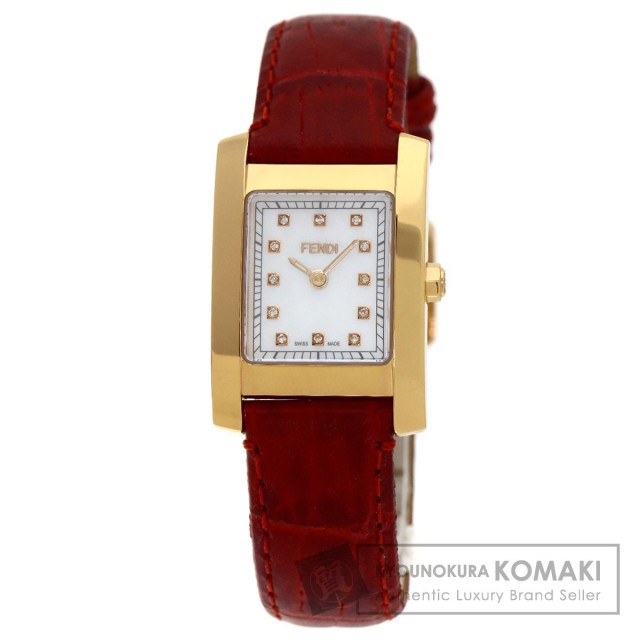FENDI フェンディ 7000L クラシコ 12P ダイヤモンド 腕時計 PGP/革  