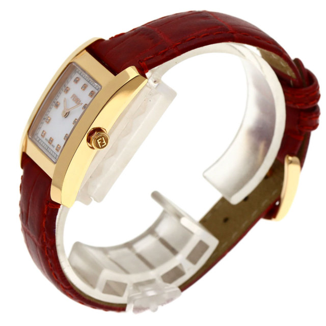 FENDI フェンディ 7000L クラシコ 12P ダイヤモンド 腕時計 PGP/革  