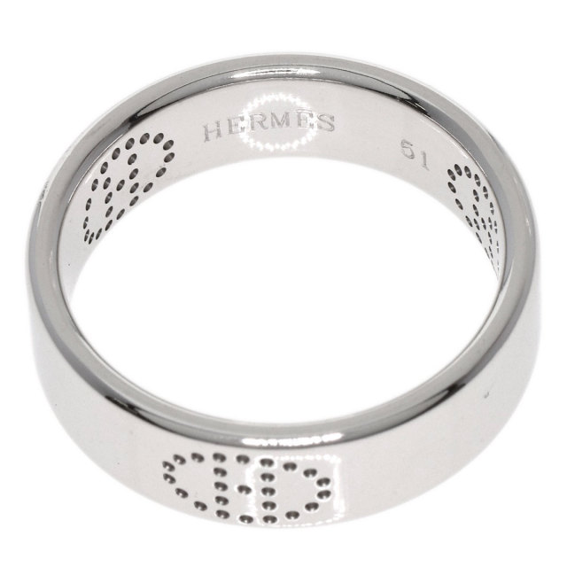 HERMES エルメス エクリプス リュバン #51 リング・指輪 K18ホワイト  