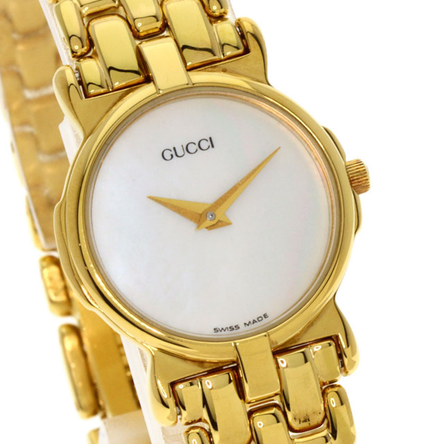 GUCCI グッチ 3400L ラウンドフェイス 腕時計 GP/GP レディース