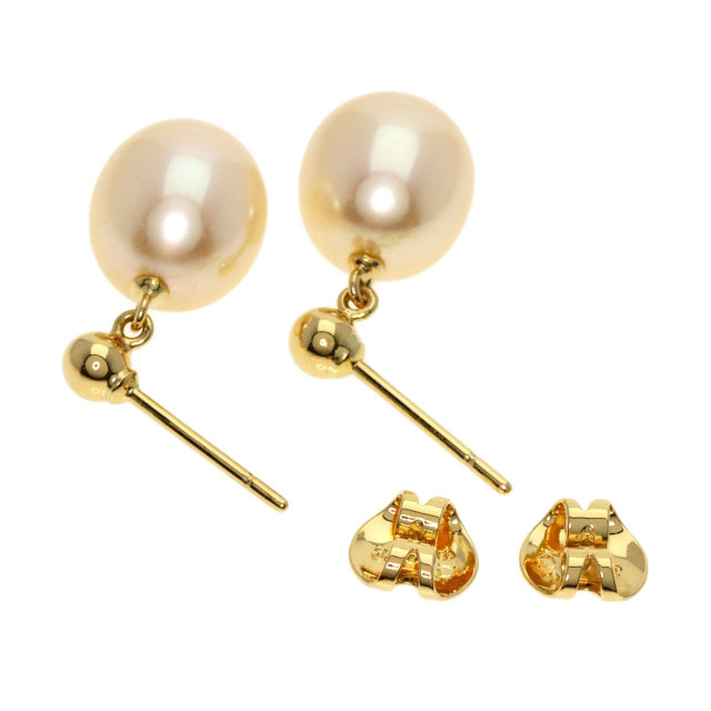 TASAKI タサキ ピアス パール 真珠 6.8mm ダイヤ ダイヤモンド 0.01ct  