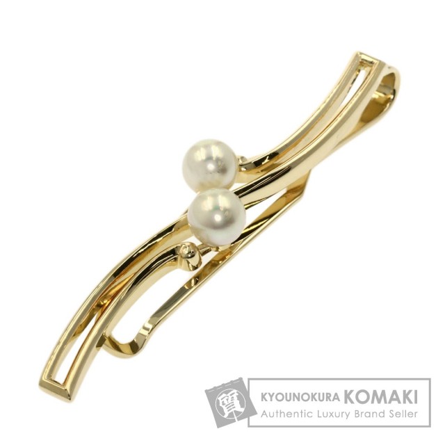 MIKIMOTO ミキモト パール 真珠 タイピン K14イエローゴールド メンズ  