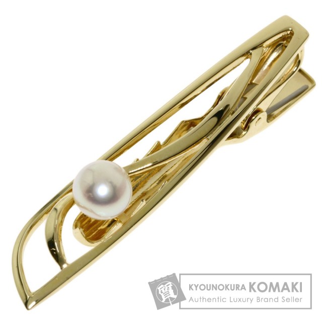 MIKIMOTO ミキモト アコヤパール 真珠 タイピン K14イエローゴールド 