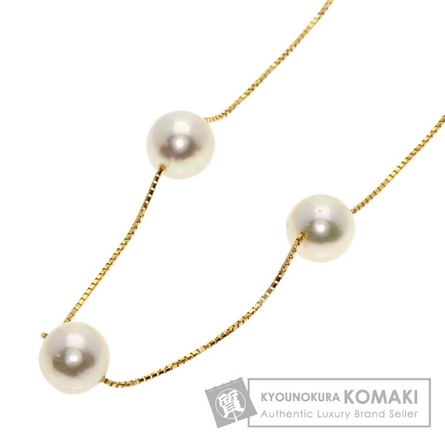 TASAKI パール装飾 ゴールドネックレス タサキ TASAKI K18SG サクラゴールド パール ネックレス