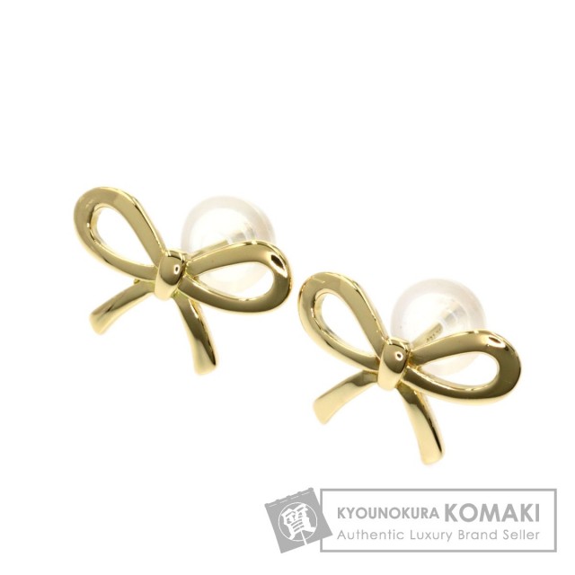 TIFFANY&Co. ティファニー ボウリボン ピアス K18イエローゴールド