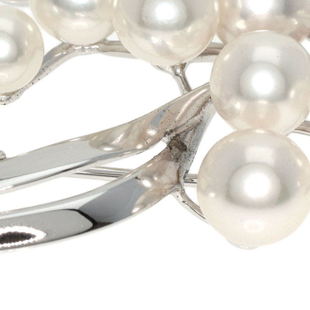 MIKIMOTO ミキモト アコヤパール 真珠 ブローチ シルバー レディース 