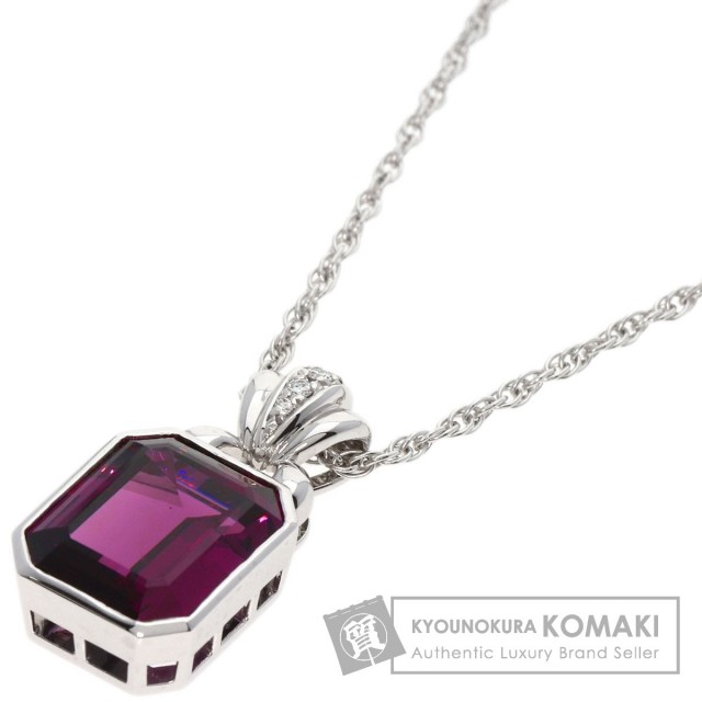 MIKIMOTO ミキモト ガーネット ダイヤモンド ネックレス K18ホワイト  