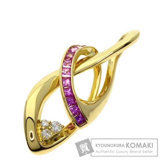 Jeunet ジュネ サファイア ダイヤモンド ペンダントトップ K18イエロー