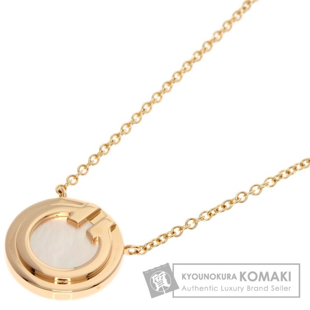 TIFFANY&Co. ティファニー T TWO サークル シェル ネックレス K18  