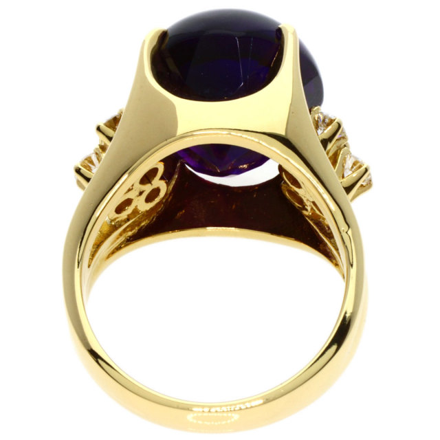 MIKIMOTO ミキモト アメジスト ダイヤモンド リング・指輪 K18イエロー  