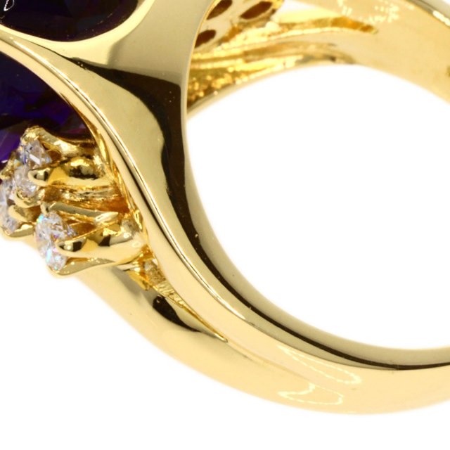 MIKIMOTO ミキモト アメジスト ダイヤモンド リング・指輪 K18イエロー  