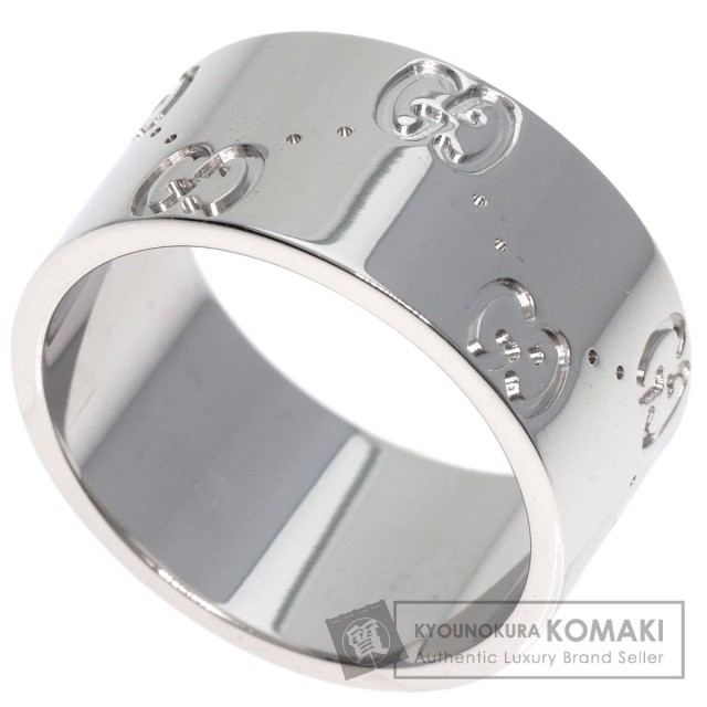 GUCCI グッチ アイコン ワイド #10 リング・指輪 K18ホワイトゴールド  