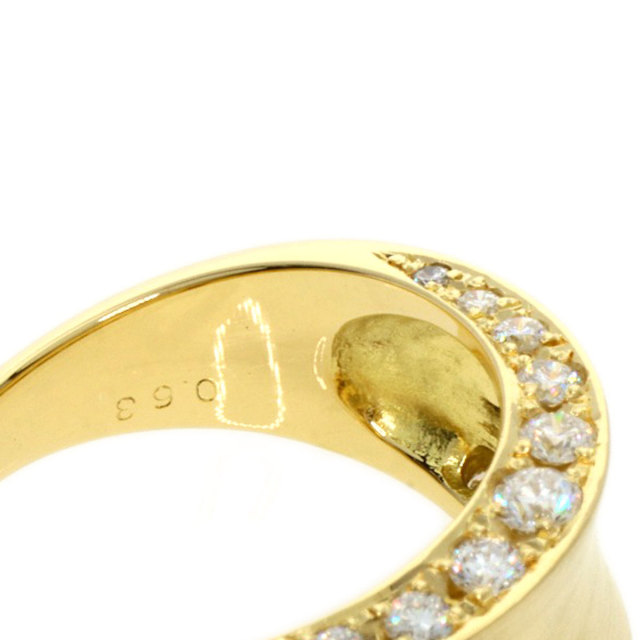 0.63ct ダイヤモンド リング・指輪 K18イエローゴールド 7.4g レディース 