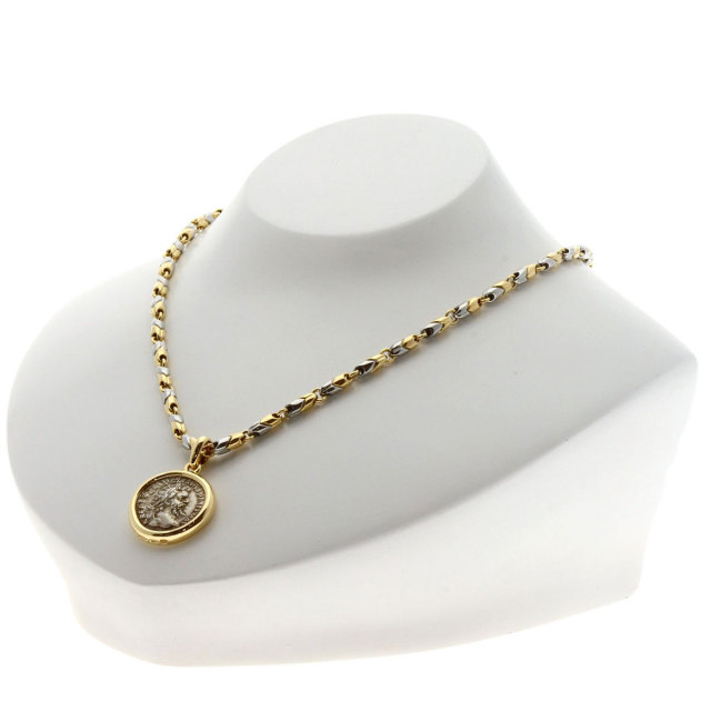 BVLGARI ブルガリ モネーテ アンティークコイン ネックレス K18 