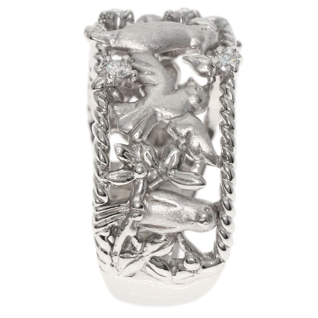 TASAKI PT900 クロスデザインリング D0.20CT TASAKI PT900 クロスデザインリング D0.20CT