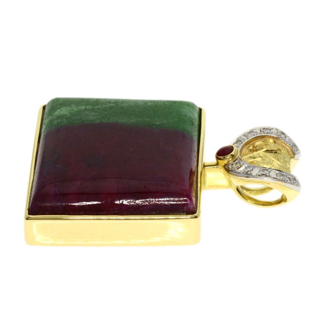 Kenji Hisa 檜佐賢治 ルビー インゾイサイト ダイヤモンド ペンダント  