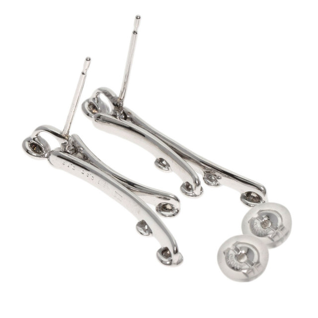 Kashikey カシケイ ブラウン ダイヤモンド ピアス K18ホワイトゴールド  