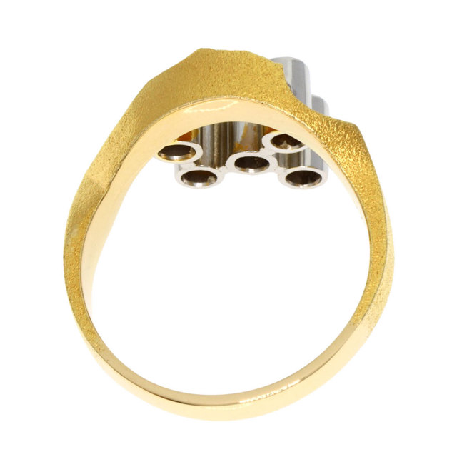 0.25ct 5P ダイヤモンド ラポーニア リング・指輪 K18イエロー