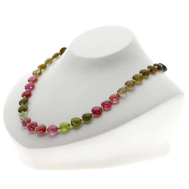 アンブローズトルマリン ネックレス K18イエローゴールド 31.2g  