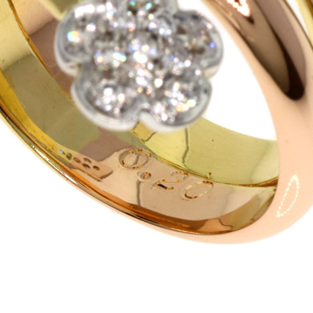 ポンテヴェキオ Ponte Vecchio 7.5号 リング ダイヤ 0.16ct K18 YG  