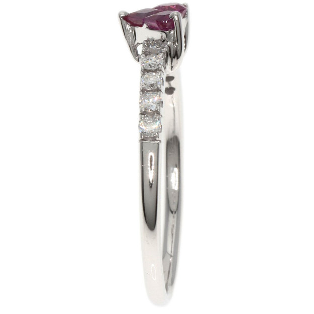 STAR JEWELRY スタージュエリー ルビー ダイヤモンド ハートモチーフ 