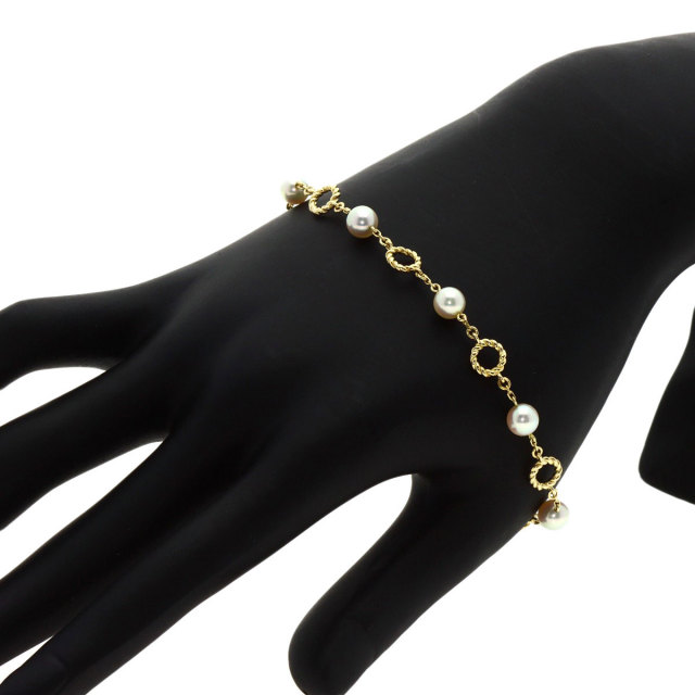 MIKIMOTO ミキモト パール 真珠 ブレスレット K14イエローゴールド 