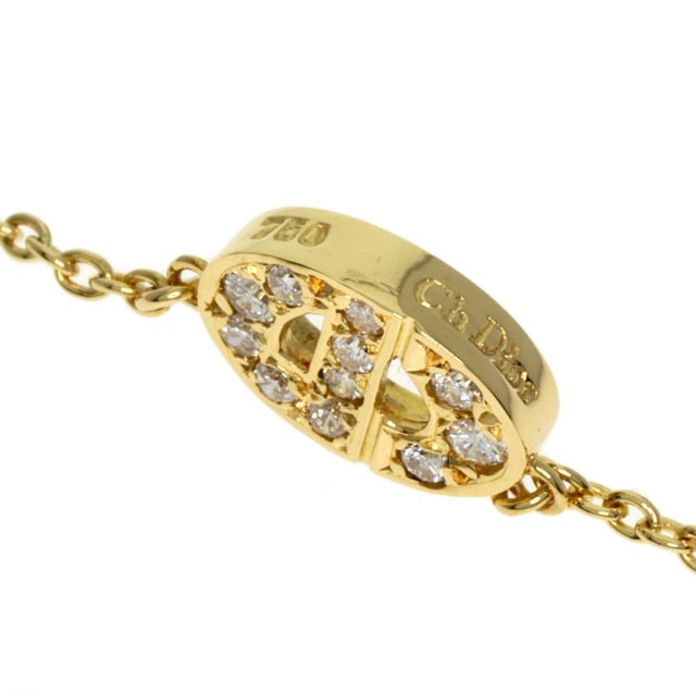 DIOR ディオール　ネックレス　ダイヤ　ロゴ　ゴールド Dior ディオール ダイヤモンド ロゴ ネックレス K18イエロー