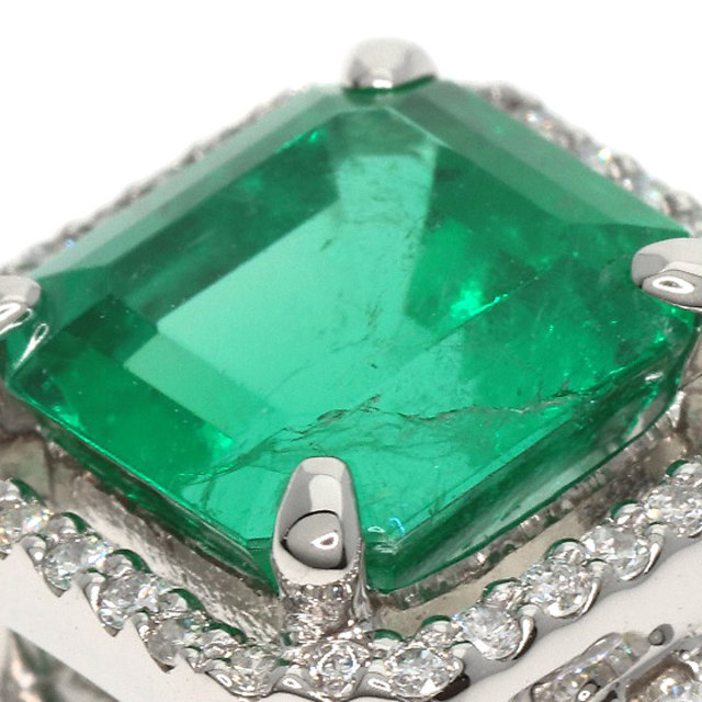 2.5ct エメラルド ダイヤモンド リング・指輪 プラチナPT900 7.5g 