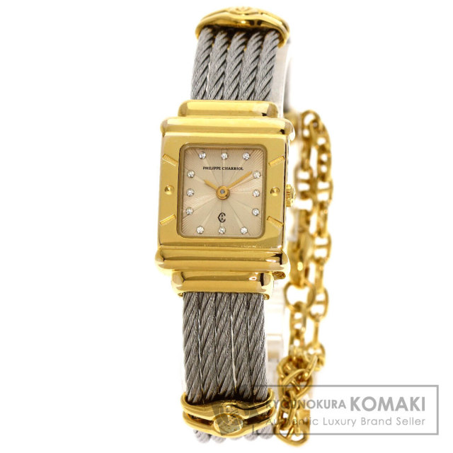 希少】CHARRIOL GENEVE 腕時計 シャリオール クチャ スクエア 