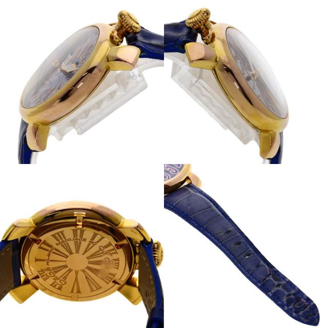Gaga Milano ガガ・ミラノ マヌアーレ 40mm 腕時計 GP/革 レディース