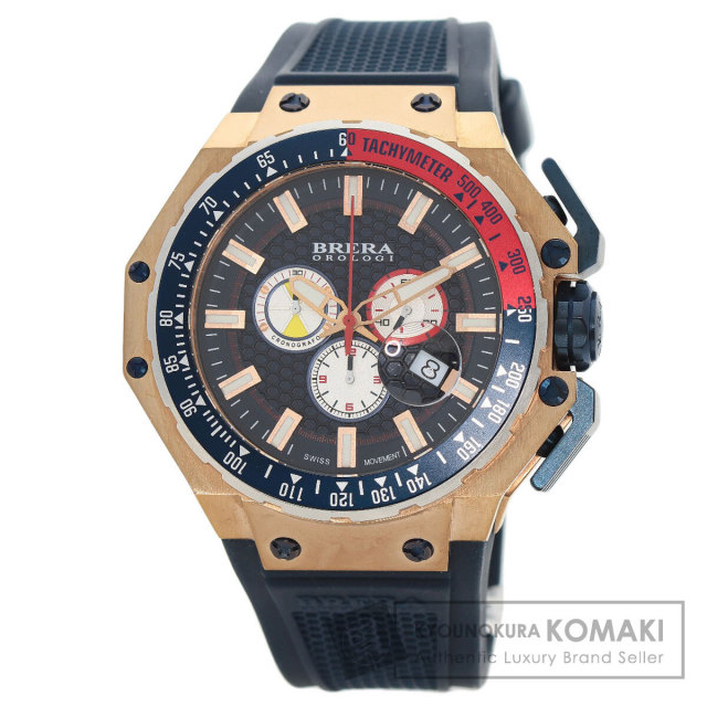 ブレラオロロジ クォーツ時計 ブラック×ゴールド（BRERA OROLOGI  