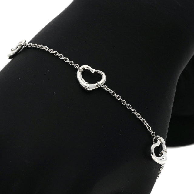 TIFFANY&Co. ティファニー 5P オープンハート ブレスレット シルバー 