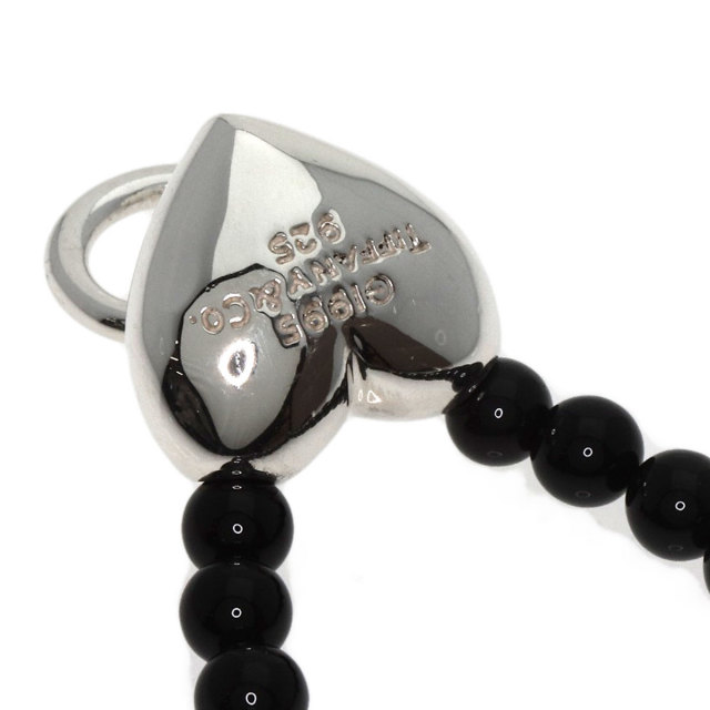 TIFFANY&Co. ティファニー ハートノック オニキス ネックレス シルバー 