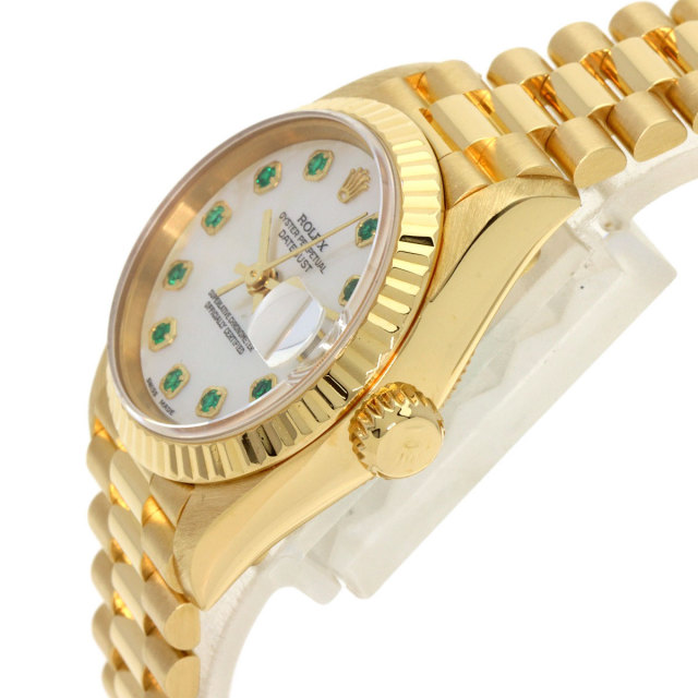 ROLEX ロレックス 69178NGE デイトジャスト 10P エメラルド