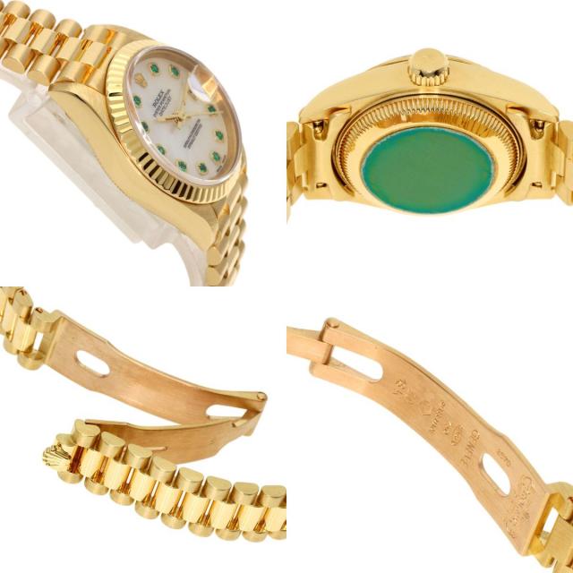 ROLEX ロレックス 69178NGE デイトジャスト 10P エメラルド