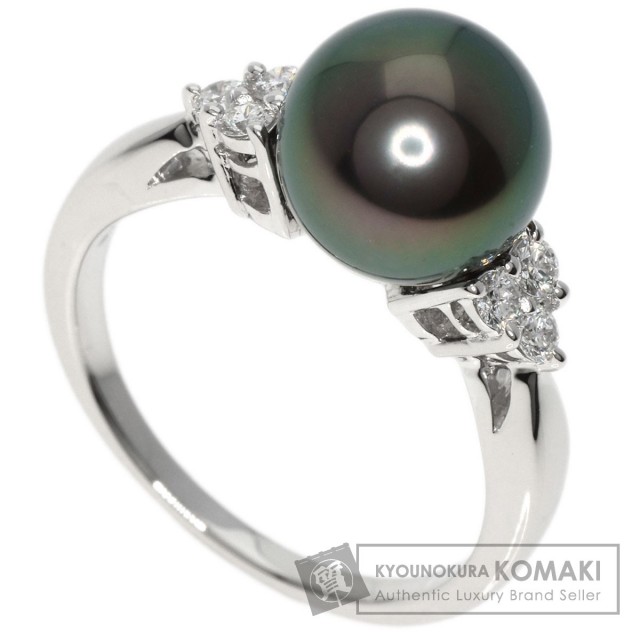MIKIMOTO ミキモト ブラックパール 真珠 ダイヤモンド リング・指輪  