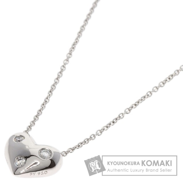 TIFFANY&Co. ティファニー ドッツハート 3P ダイヤモンド ネックレス  