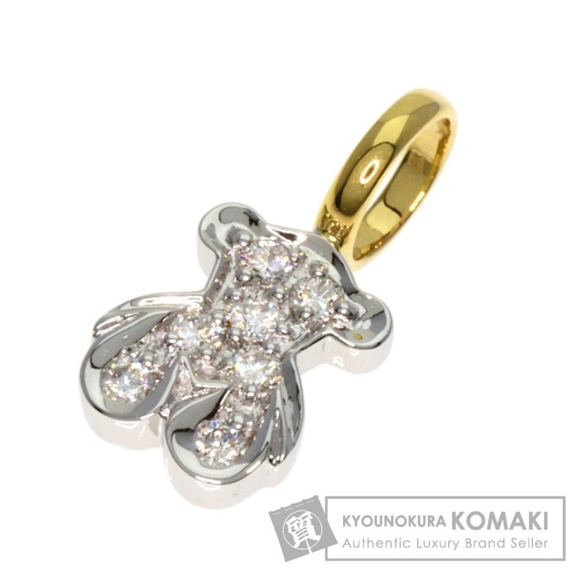 TOUS トウス クマモチーフ ダイヤモンド ペンダントトップ K18ホワイト  