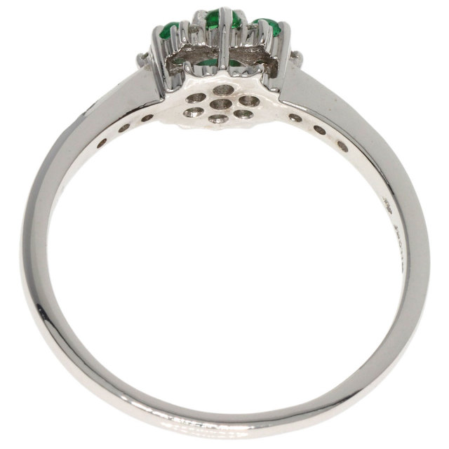 0.39ct エメラルド ダイヤモンド リング・指輪 K18ホワイトゴールド  