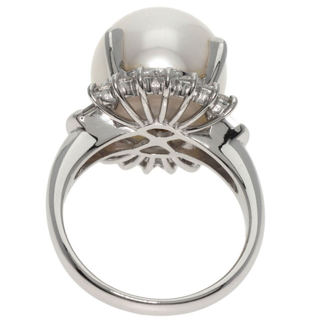 パール 真珠 リング・指輪 プラチナPT900 12.19g レディース ブランド