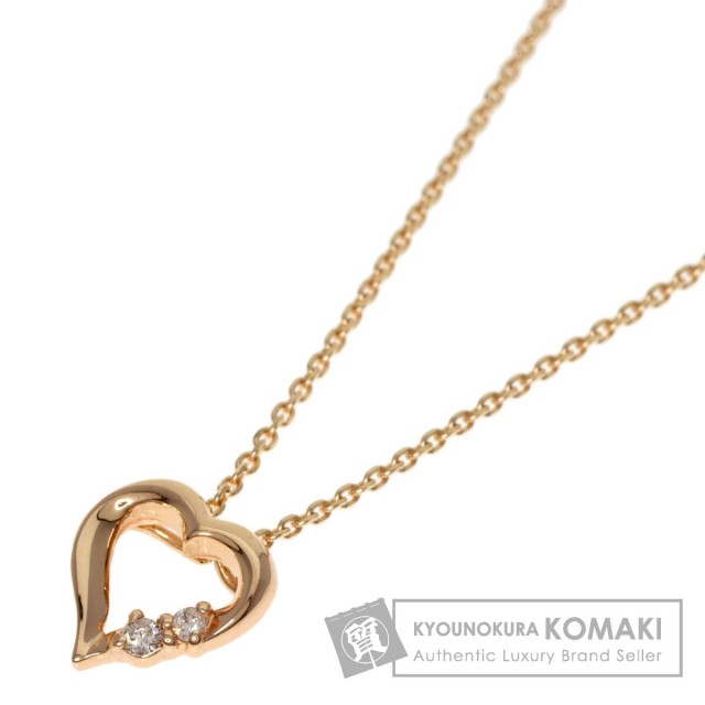TAKE-UP テイクアップ ダイヤモンド ハートモチーフ ネックレス K10  